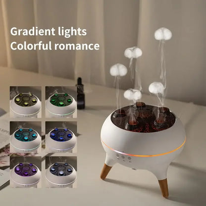 Dynamic Jellyfish Air Humidifier 250ML – Essential Oil Diffuser with Remote Control & 7-Color Night Lights